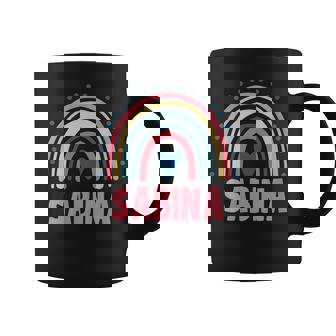 Sabina Nombre Personalizado Myth Legend Rosa Fiesta De Cumpleaños Cuello Taza de café - Regaloses