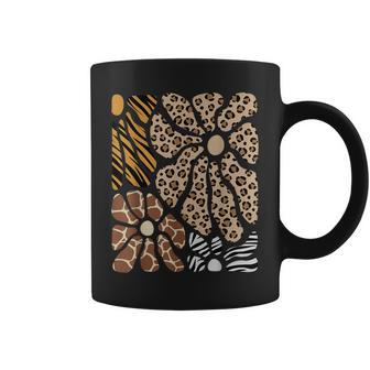 Safari Floral Boho Flowers Cute Animals Girls Leopard Print Coffee Mug - Thegiftio
