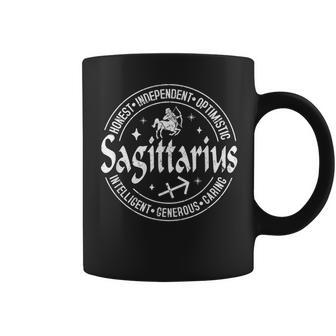 Sagittarius Virtues Vintage Style Zodiac Sagittarius Coffee Mug | Mazezy
