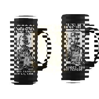 Saint Peter Classic Rock Catholic Vibe Petros Upon This Rock Coffee Mug - Monsterry