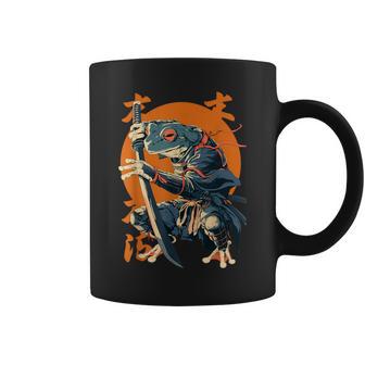 Samurai Frog Japanese Kanji Samurai Frog Coffee Mug | Mazezy