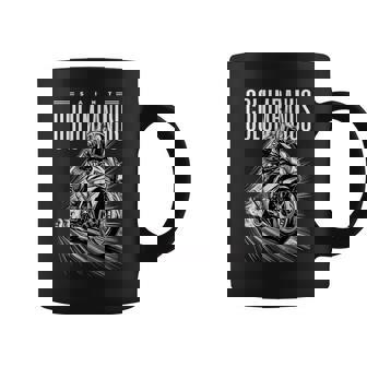 San Columbano Patrón De Los Motociclistas Motocicletas Taza de café - Regaloses