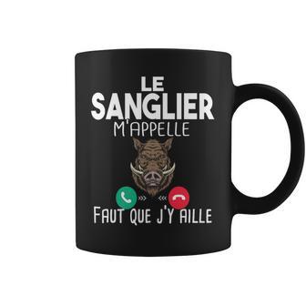 Sanglier Chasseur Chasse Homme Cadeau Humour Fusil Appel Manche Longue Tasse - Cadeauxyz