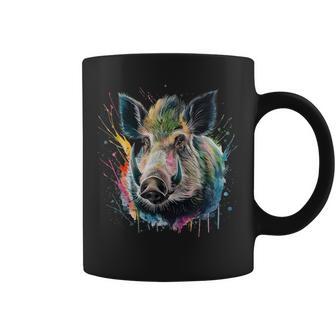 Sanglier Homme Aquarelle Coloréeanglier Tasse - Cadeauxyz