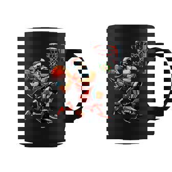 Santa Basketball Player Dunking Xmas Christmas Basketball Coffee Mug | Mazezy