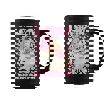 Santa Claus Pink Sunglasses Blowing Bubble Gum Christmas Coffee Mug | Seseable UK