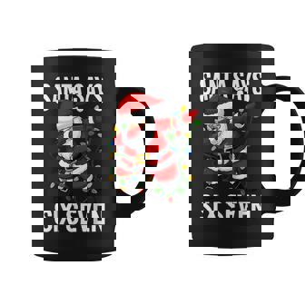 Santa Says Six Seven Christmas Trendy 6 7 Viral Meme Coffee Mug - Monsterry