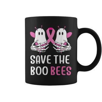 Save The Boobees Boo Bees Skeleton Breast Cancer Halloween Coffee Mug - Thegiftio UK