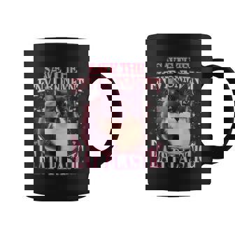 Save The Environment Eat Plastic Silly Cat Meme Cats Coffee Mug | Mazezy