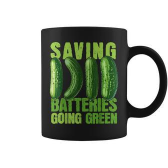 Saving Batteries Going Green Cucumber Humer For Women Coffee Mug - Thegiftio UK