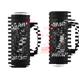 I Saw Mothman Kissing Santa Claus Christmas Santa Coffee Mug | Seseable UK