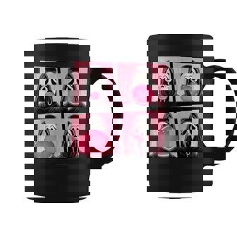 Scary Face Bubble Gum In October We Wear Pink Ghost Meme Coffee Mug - Monsterry