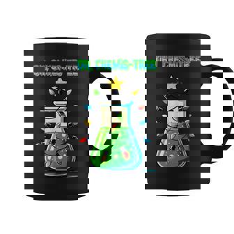 Science Teacher Christmas Science Teacher Oh Chemis-Tree Christmas Xmas Tree -Adult Black Small Coffee Mug | Mazezy