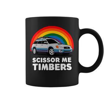 Scissor Me Timbers Car Meme Station Wagon Off Road Coffee Mug - Thegiftio UK