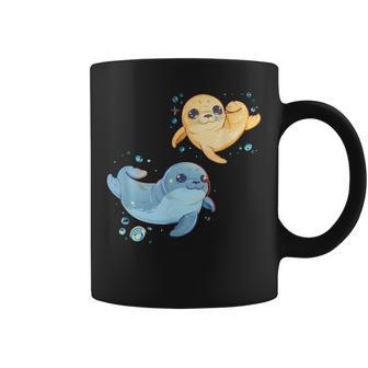 Seal Ocean Sea Animal Marine Mammal Motif Seal Lover Coffee Mug | Mazezy