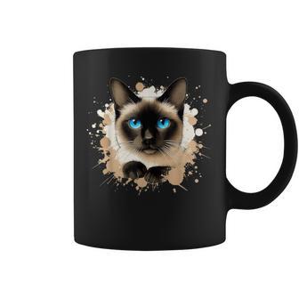 Siamese Cat Graphic Cute Siamese Cat Lover Animal Kitty Coffee Mug | Seseable FR