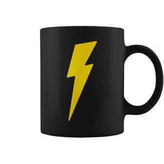 Simple Lightning Bolt Yellow Thunder Bolt Graphic Coffee Mug - Thegiftio UK