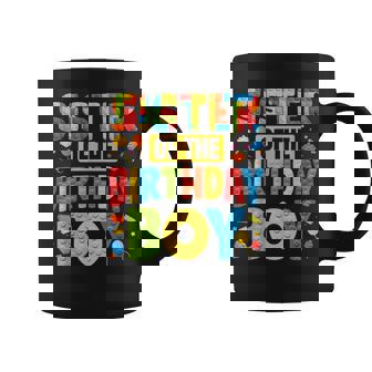 Sister Of The Birthday Boy Building Block Bday Party Coffee Mug - Monsterry