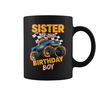 Sister Of The Birthday Boy Monster Truck Birthday Family Coffee Mug - Thegiftio UK