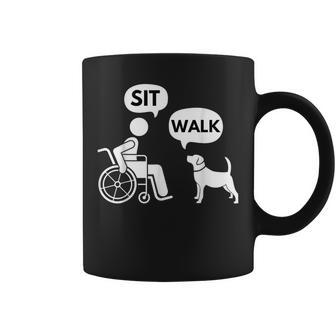 Sit Walk Disabled Wheelchair User & Pet Dog Coffee Mug - Thegiftio UK