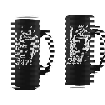 Six Seven 6 7 Meme Skeleton Hands Sign Let's Get Sendy Coffee Mug | Mazezy