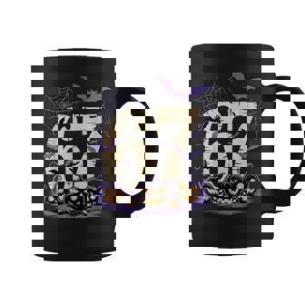Six Seven 6 7 Meme Spooky Halloween Bat Pumpkin Coffee Mug - Thegiftio