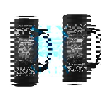 Six Seven 67 Meme Bootleg Style 90S 80S Alpha Gen Slang Coffee Mug - Seseable