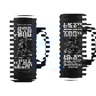 I Skated Through 100 Days Of School Ice Hockey 100Th Days Coffee Mug | Seseable CA