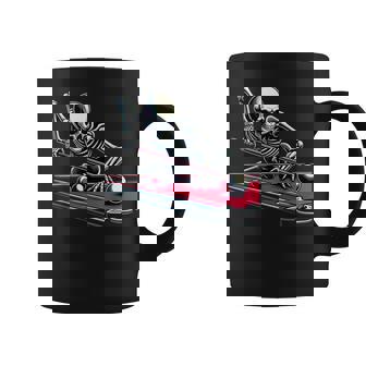 Skeleton Playing Billiards Halloween Billiard Pool Snooker Coffee Mug - Thegiftio