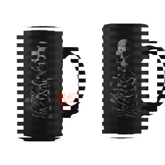 Skeleton Skull Broken Heart Macabre Love Goth Alt Punk Bones Coffee Mug | Seseable CA