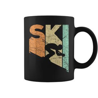 Ski Vintage Skier Retro Skiing Lover Downhill Ski Coffee Mug - Thegiftio UK