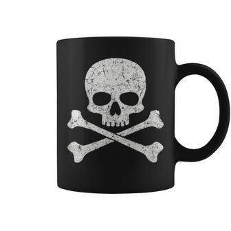 Skull Crossbones Halloween Skeleton Jolly Roger Boys Girls Coffee Mug - Monsterry