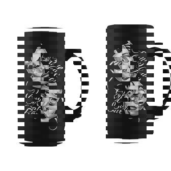 Smile Now Cry Later Chicana Theater Masks Coffee Mug | Seseable FR