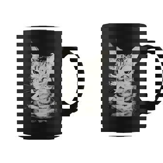 Smoking Cat Cigarette Kitten Meme Stupid Brainrot Coffee Mug | Mazezy