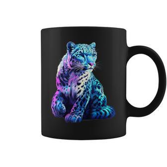 Snow Leopard Face White Leopard Animal Snow Leopard Lover Coffee Mug | Seseable CA