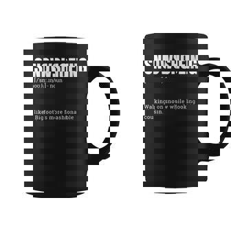 Snowshoeing Dictionary Snow Walking Definition Coffee Mug | Mazezy