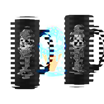 Soccer Ball Ice Cream Drip Fun Sprinkles Birthday Boys Girls Coffee Mug | Seseable CA