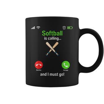 Softball Is Calling Softball Player Coaches Team Softball Coffee Mug - Thegiftio UK
