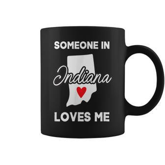 Someone In Indiana Loves Me Heart Vintage State Saying Coffee Mug - Thegiftio UK