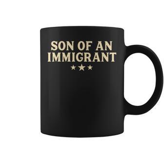 Son Of An Immigrant Bold Vintage American Patriotic Usa Coffee Mug - Monsterry