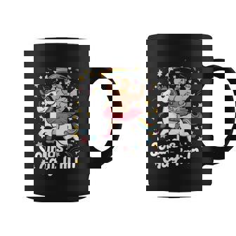 Sound Gay Im In Groovy Gay Man Wearing Skirt Riding Unicorn Coffee Mug - Monsterry