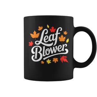 Very Spooktacular Fall Leaf Blower Sucking Leaf Blowers Coffee Mug | Mazezy