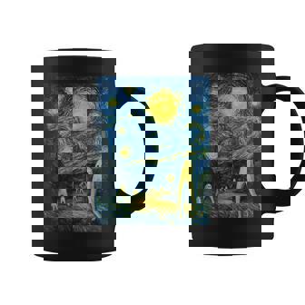 Starry Night Fresno Nightcrawler Van Gogh Halloween Cryptid Coffee Mug | Seseable FR
