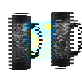 Starry Night Mallard Duck Van Gogh Style Hunting Farmer Farm Coffee Mug - Monsterry