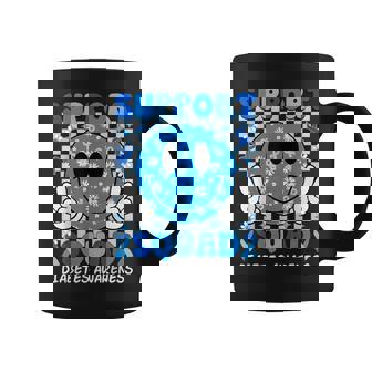 Support Squad Diabetes Awareness Blue Smile T1d Type 1 Coffee Mug | Mazezy