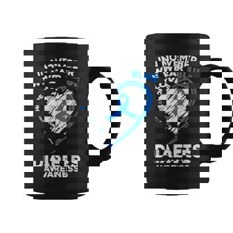 Support Type 1 Diabetes Awareness T1d Ribbon Blue Women Coffee Mug | Mazezy
