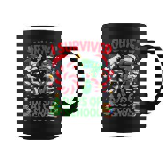 I Survived 67 Days Of School Christmas Candy Cane Six Seven Coffee Mug | Seseable FR