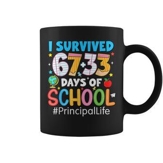 I Survived 6733 100Th Day Of School Principal Life Coffee Mug - Thegiftio