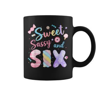 Sweet Sassy And Six Birthday 6Th Birthday Girl Party Outfit Coffee Mug - Monsterry