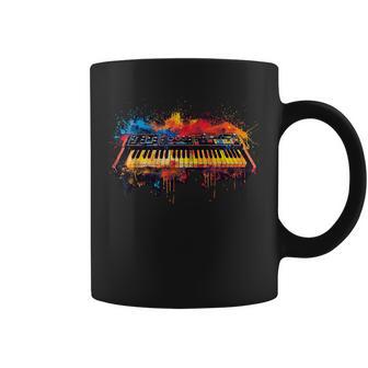 Synthesizer Instrument On Colorful Painted Synthesizer Coffee Mug - Thegiftio UK